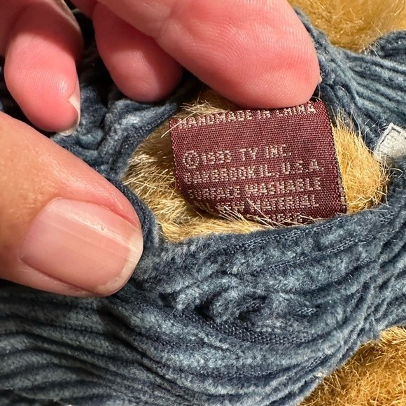 Ty Attic Treasures Lamb Bunny Bear Lot of 5 Beanie Babies 1993 - Picture 10 of 16